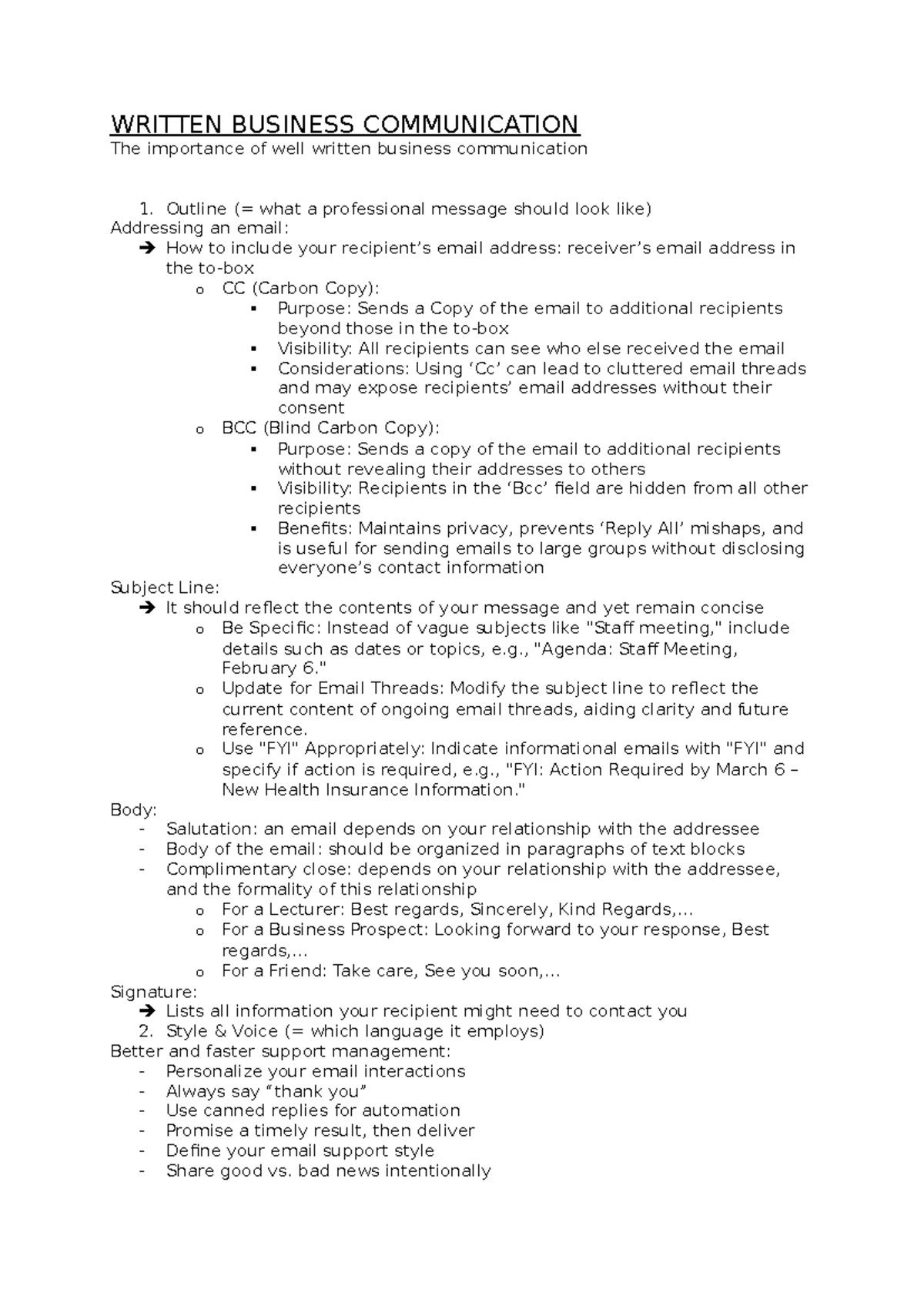 WBC notes: The importance of effective written business communication ...