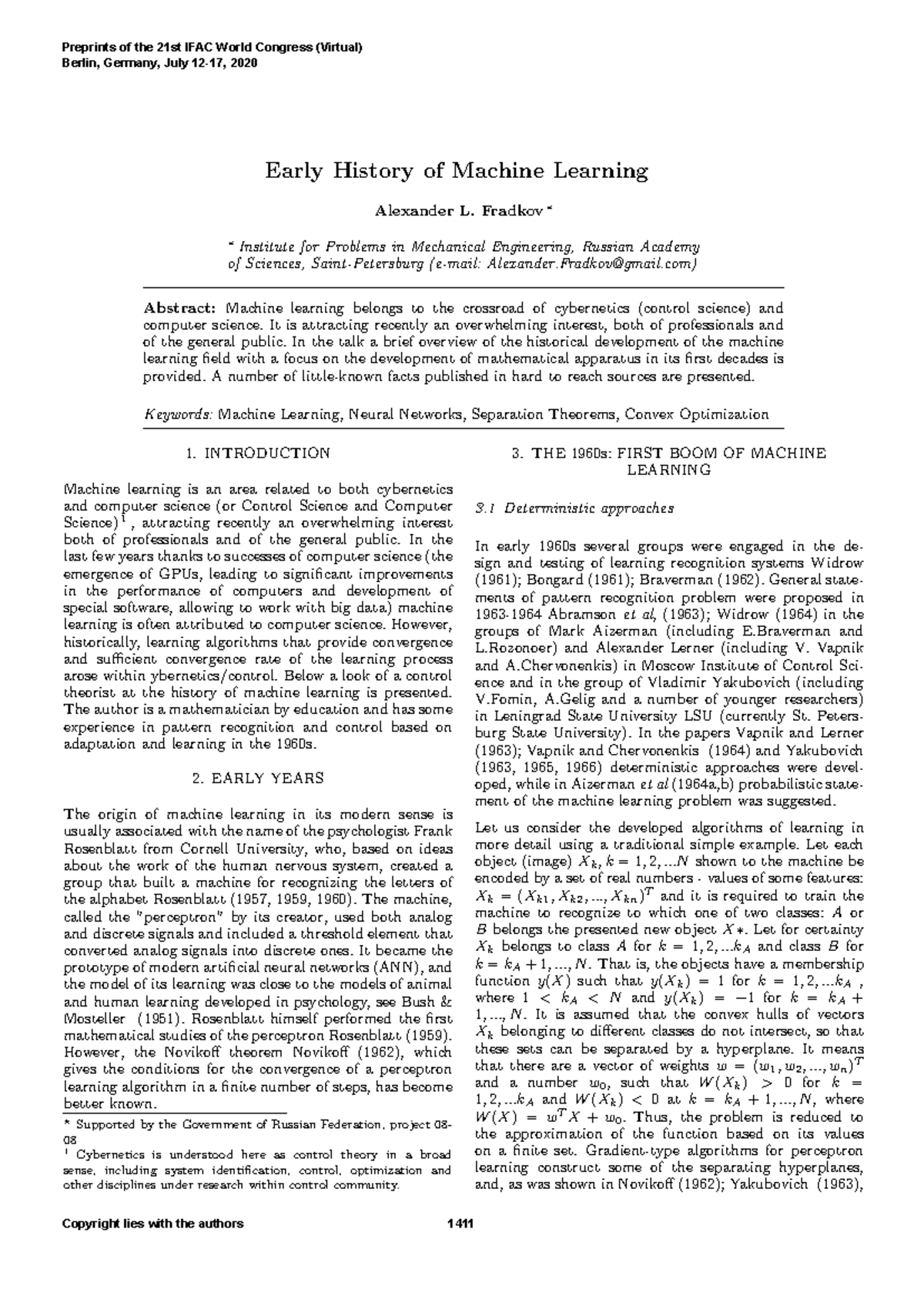 Early History of Machine Learning - Early History of Machine Learning ...