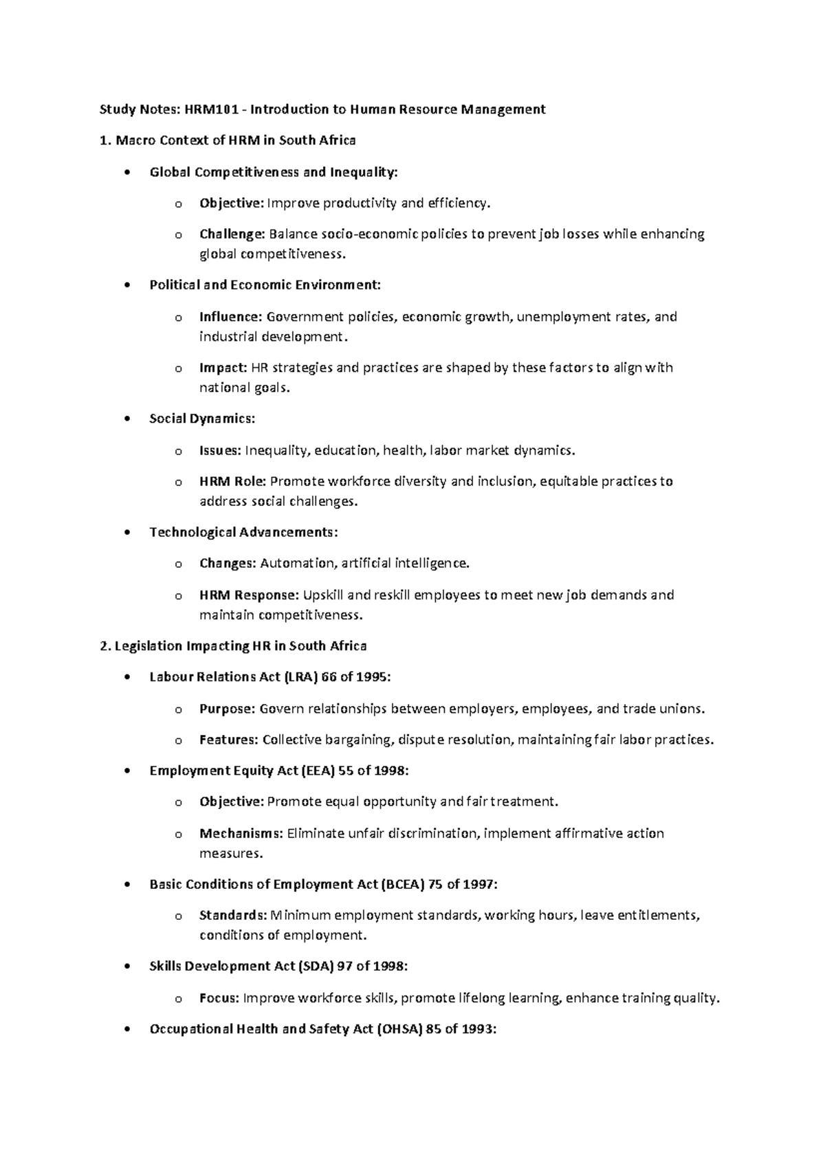 HRM Learning Material - six steps of a strategic management process ...