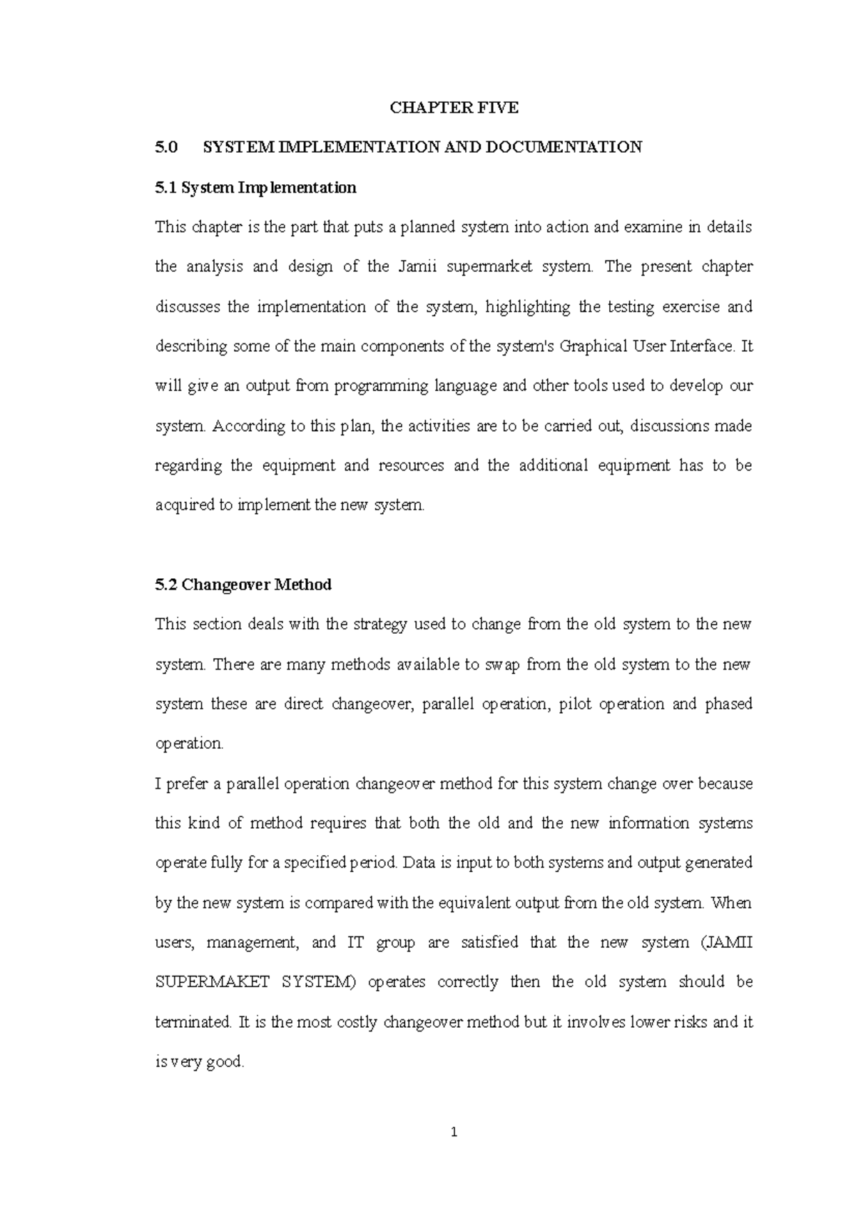 Chapter 5 - Implementation and Documentation of Jamii Supermarket ...