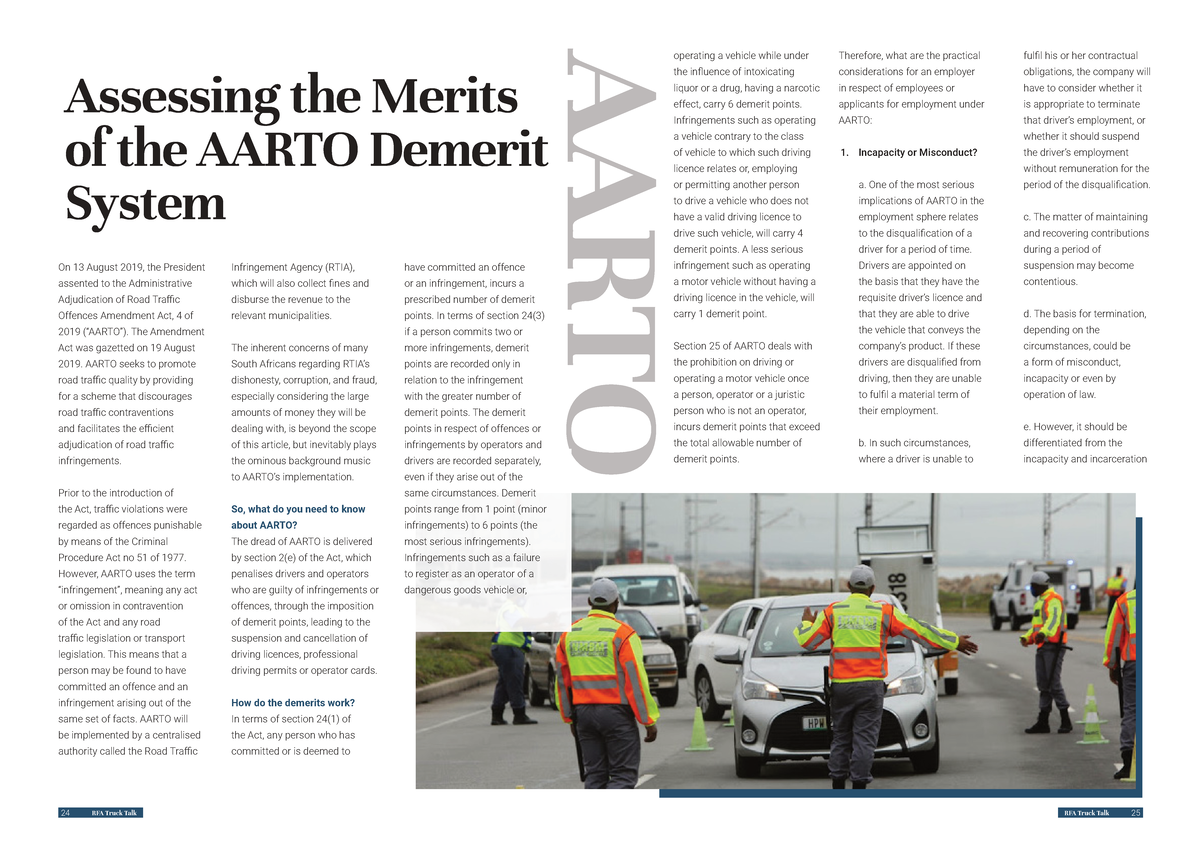 AARTO: Assessing the Merits of the Demerit System and Employment ...