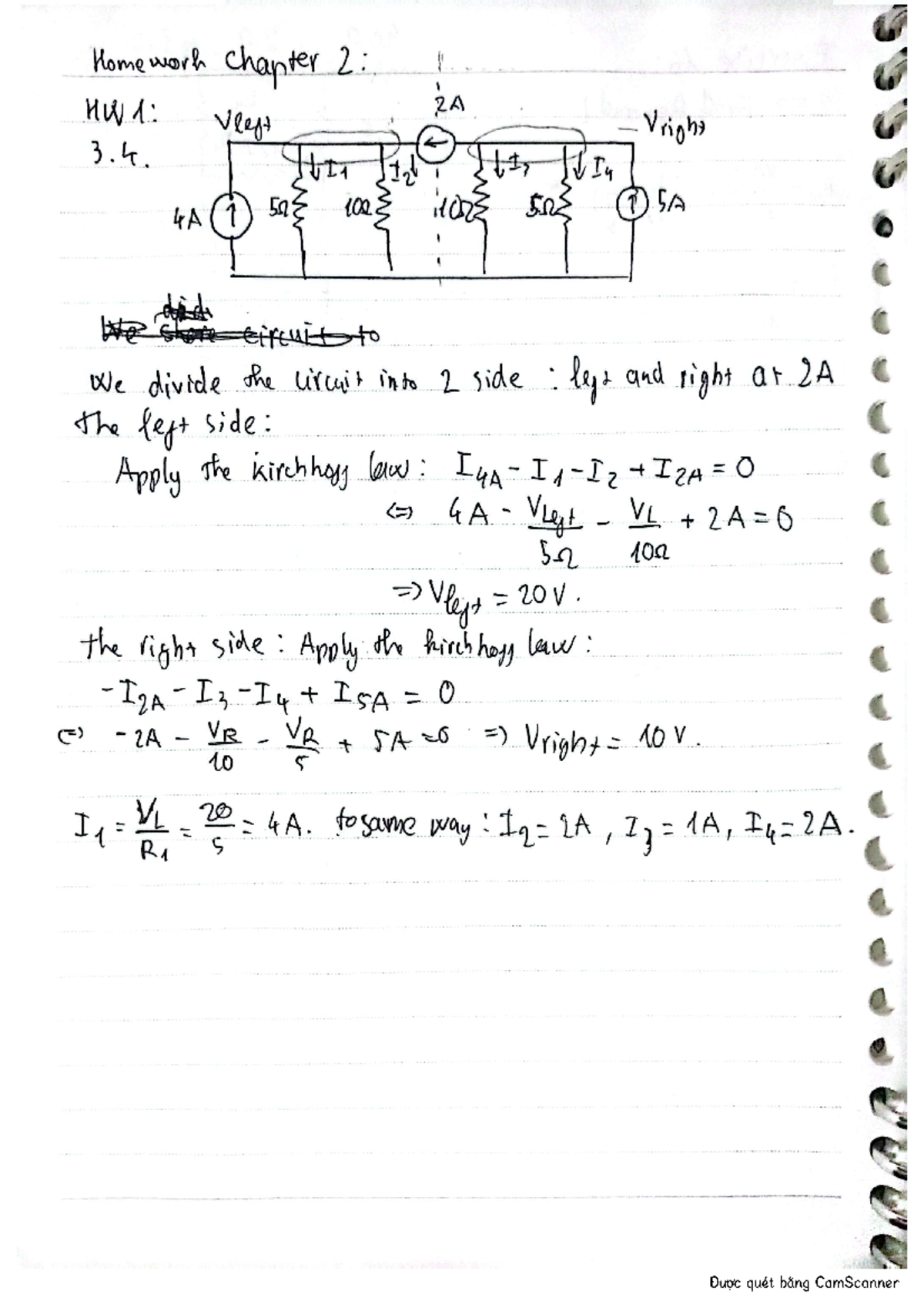 Homework chapter 2 - nope - Homework chapter 2: I HW 1: 2A Vleft Vright ...