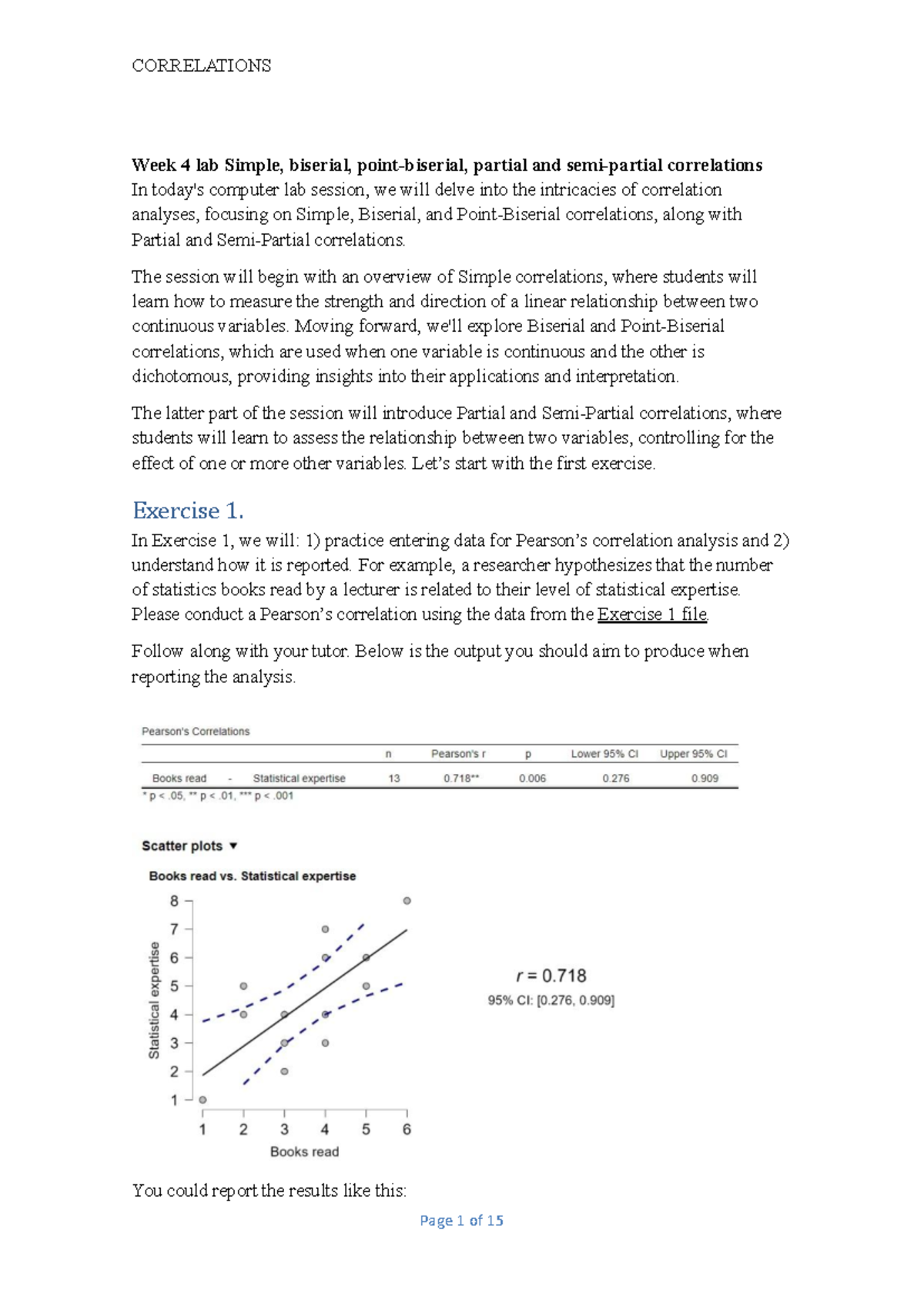 CORRELATIONS Week 4 Lab: Simple, Biserial, and Partial Correlations ...