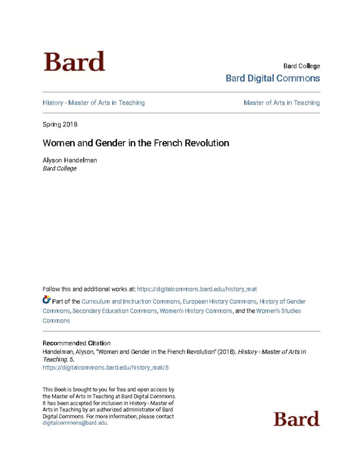 MAT 2018: Women and Gender Dynamics in the French Revolution - Studocu