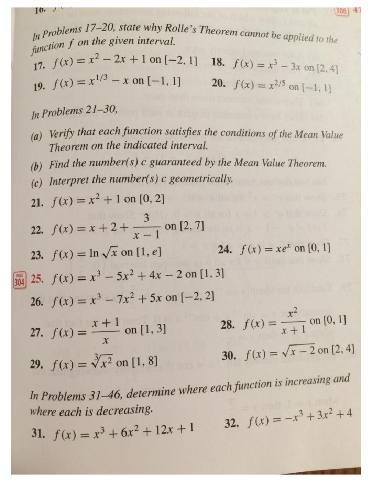 MVT Practice Problems - TR E 47: Mean Value Theorem Applications - Studocu