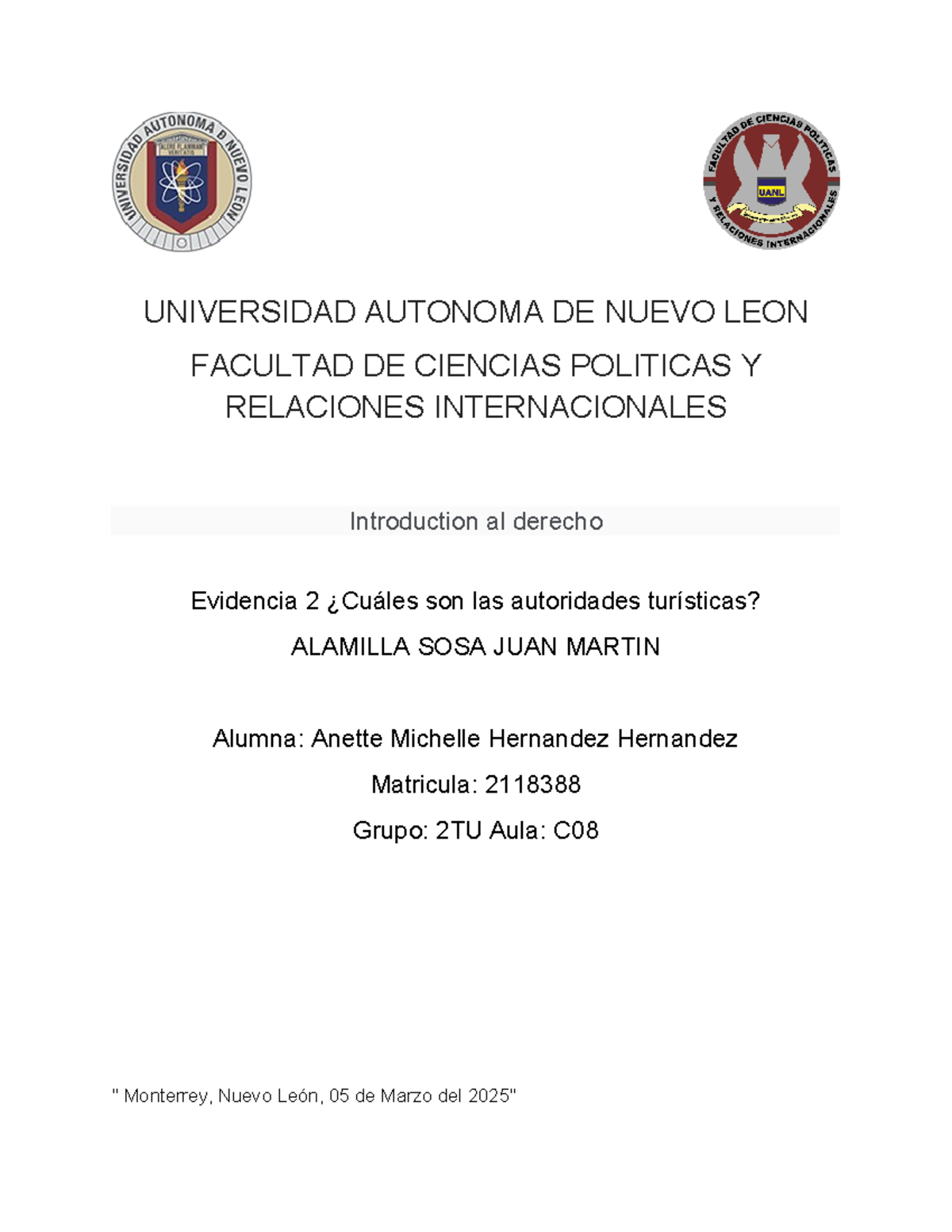 EV2-AMHH-ID2 - ..... - UNIVERSIDAD AUTONOMA DE NUEVO LEON FACULTAD DE ...