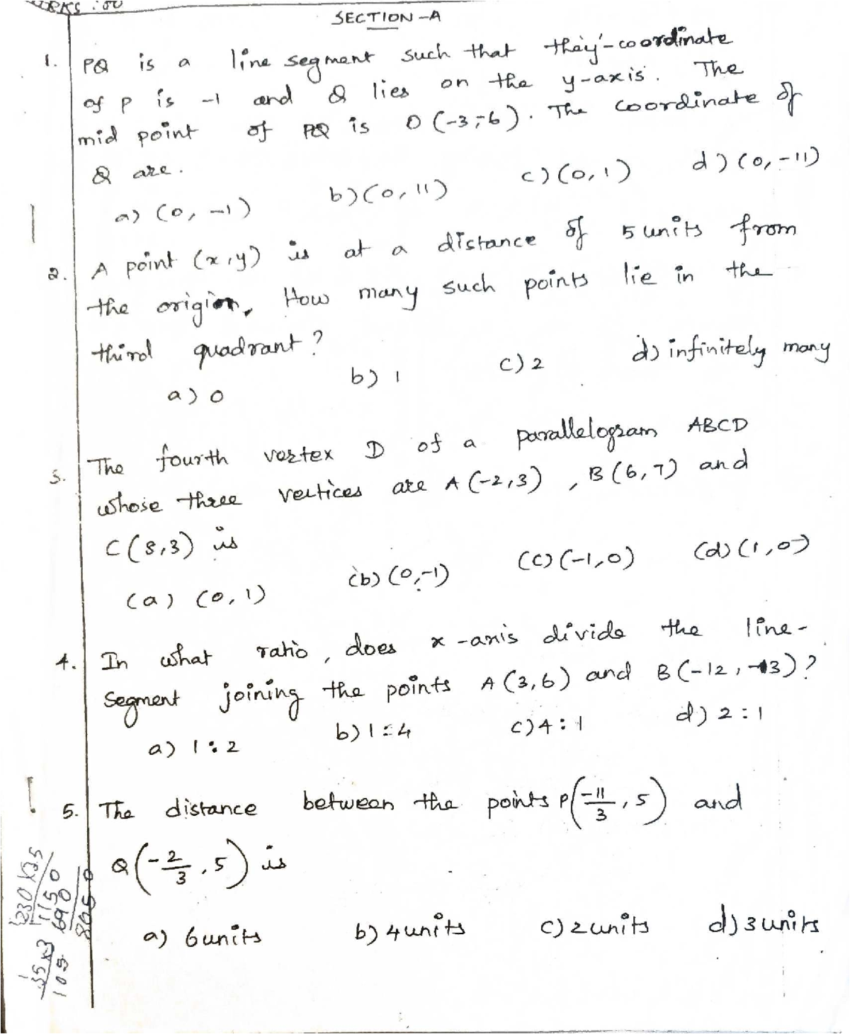 Class 10 Maths Model Paper-1: Geometry and Trigonometry Problems - Studocu