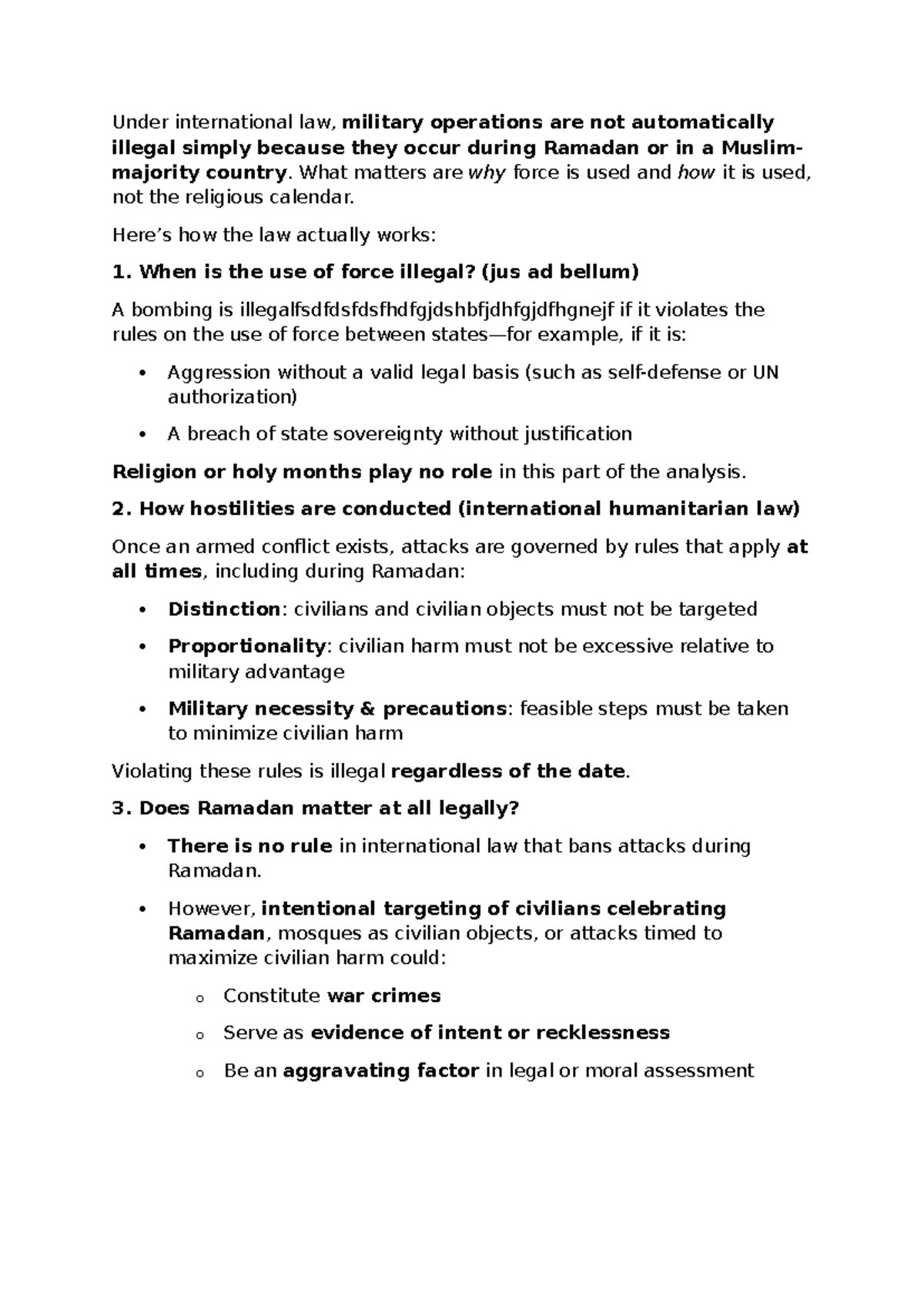 International Law on Military Operations During Ramadan: Key Insights ...