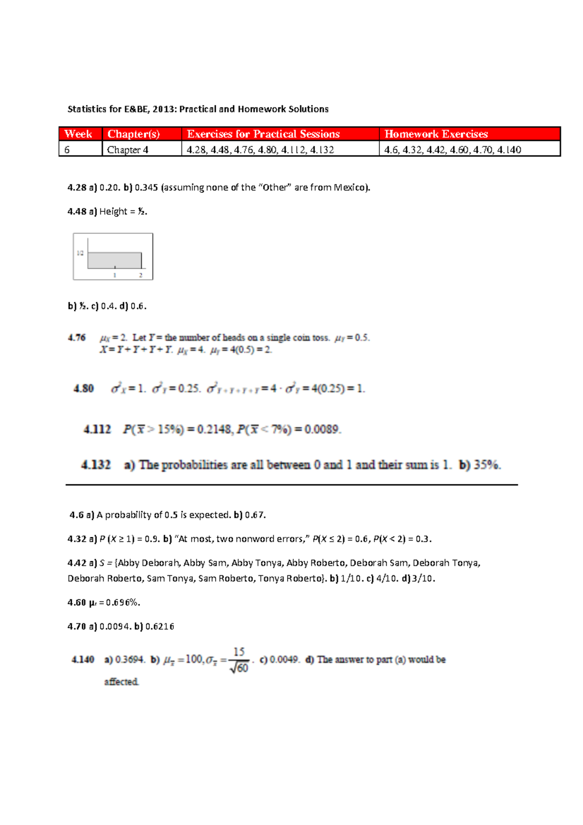 Solutions for Stats 2013: Practical 1 - Week 6 - Chap 4 Exercises ...