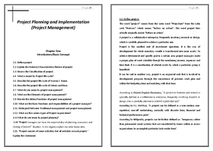 Project management - Prepared for BBA - Project Planning and ...