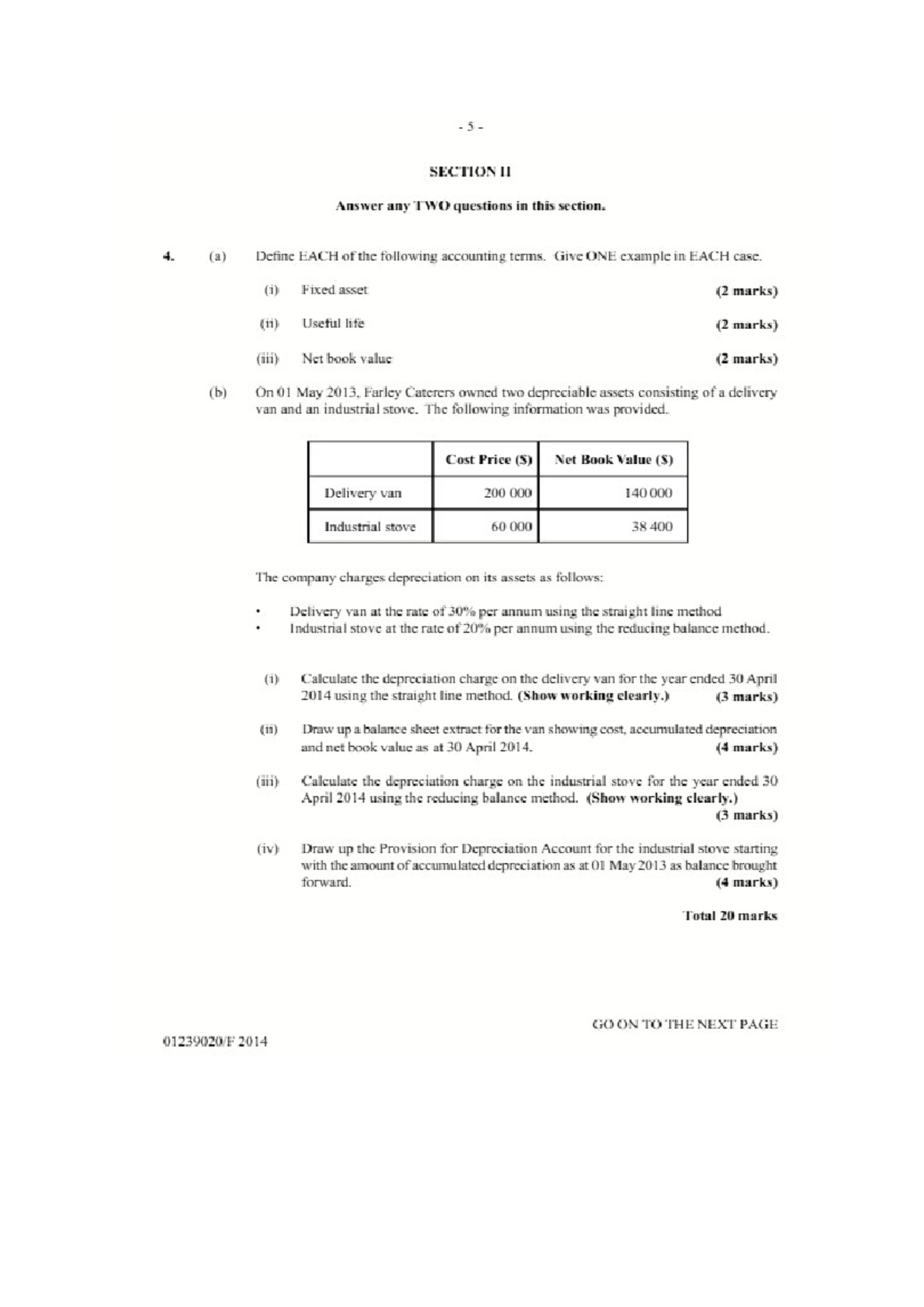 ACC 101 Final Exam: Depreciation Calculations & Balance Sheet Extracts ...