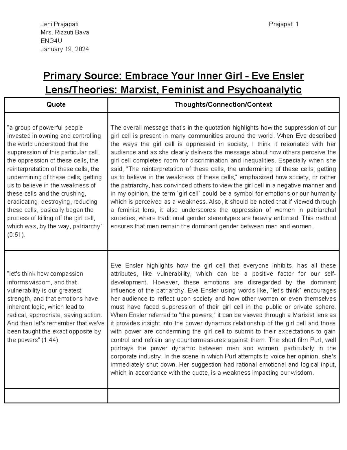 ENG4U - Primary Source - Double Entry Notes - Jeni Prajapati - Jeni ...