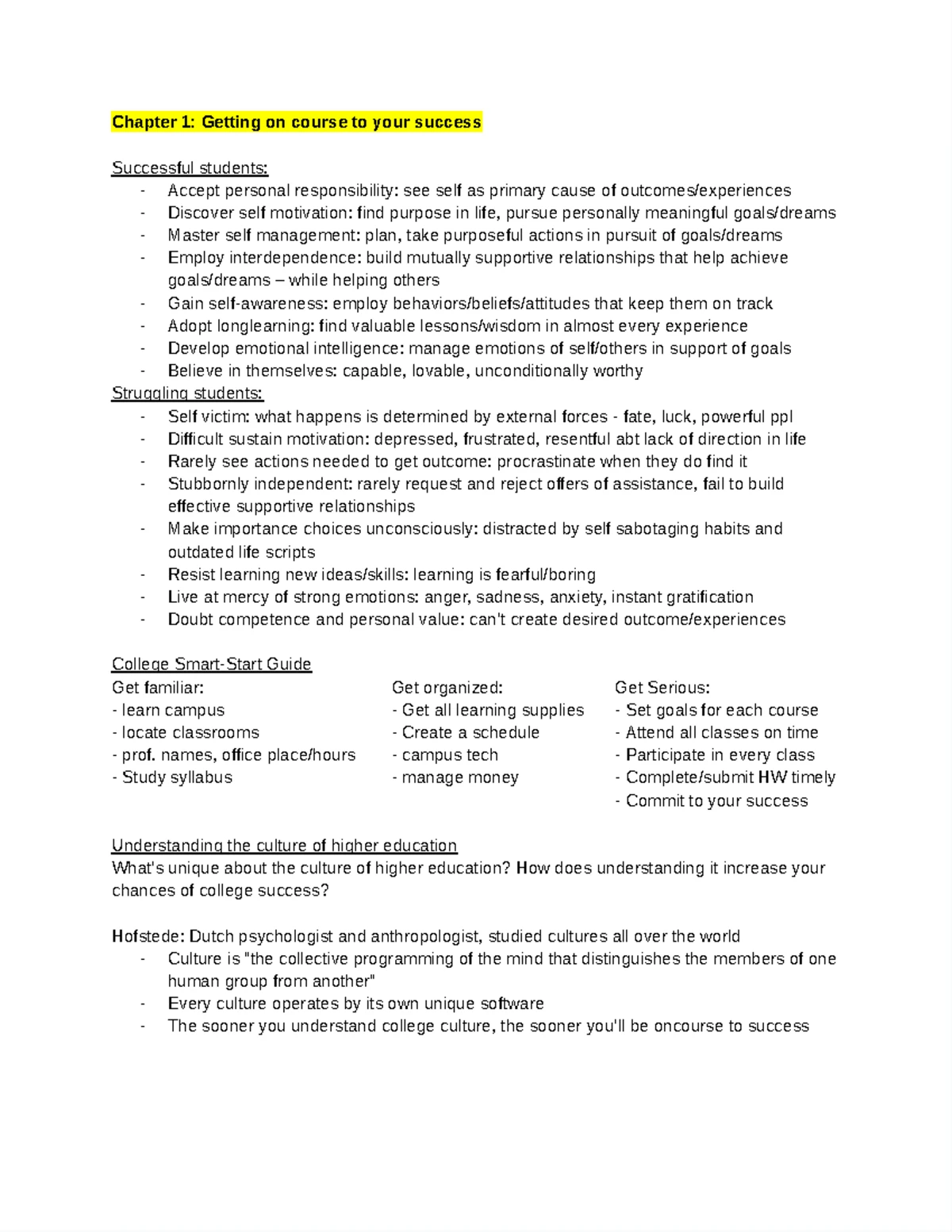 Psyc 101 Final Exam Review Notes and Key Concepts - Studocu