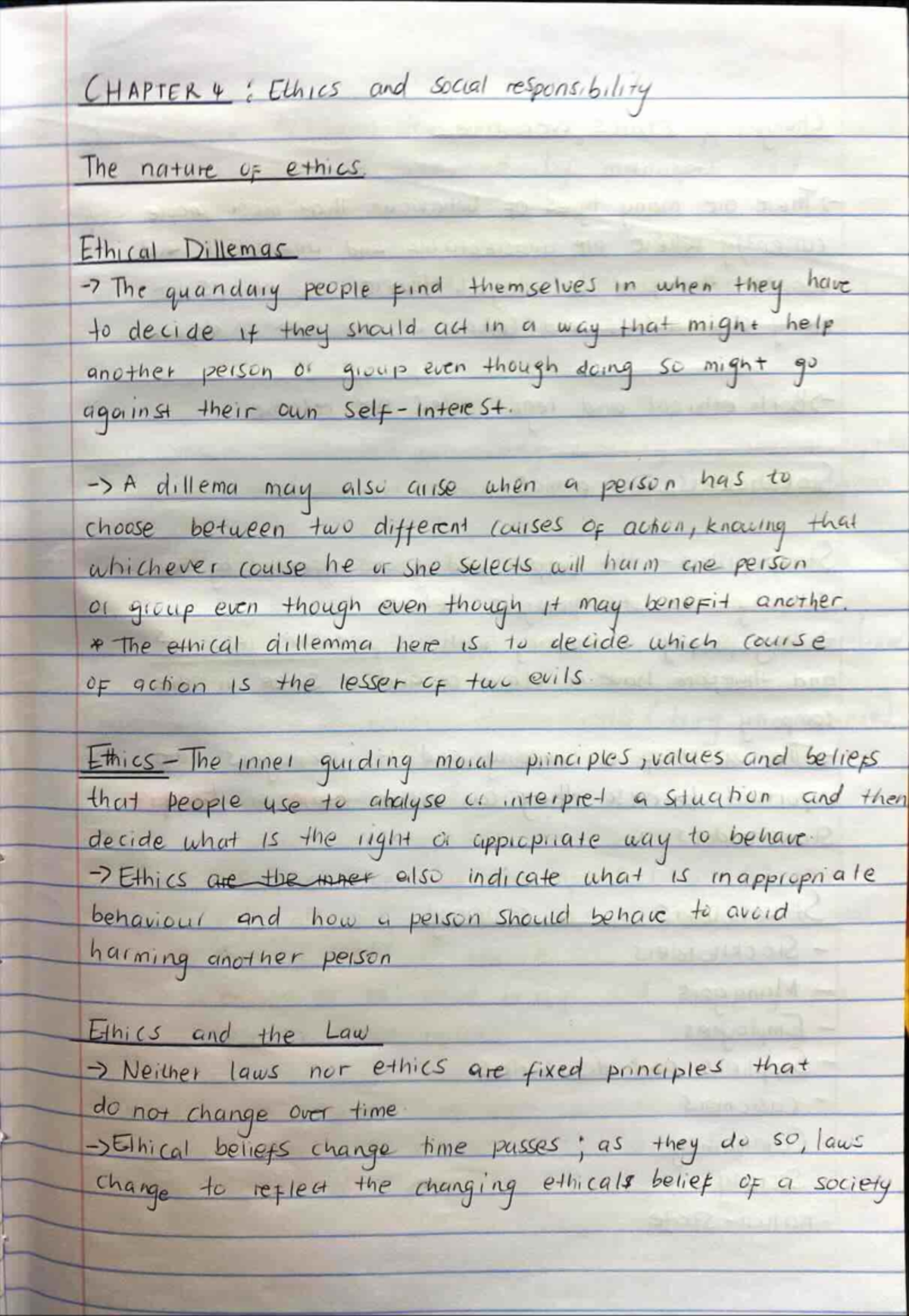 OBS 114: Chapter 4 - Ethics and Social Responsibility Overview - Studocu