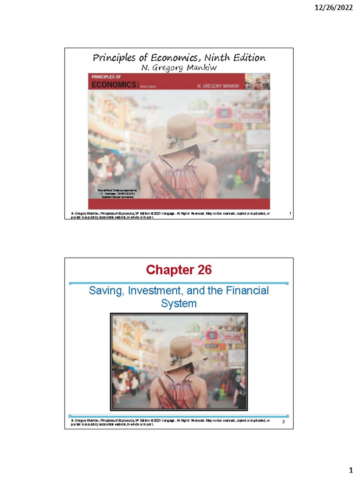 Chapter 26: Saving, Investment, and the Financial System (ECO 101) - Document Preview