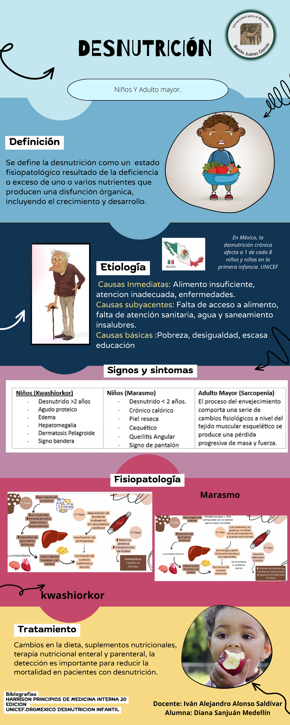 Infografía sobre Desnutrición en Niños y Adultos - Diana SM - Studocu