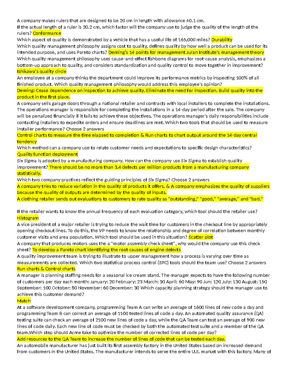 C720 Management & Planning Study Guide - Key Concepts & Questions - Studocu