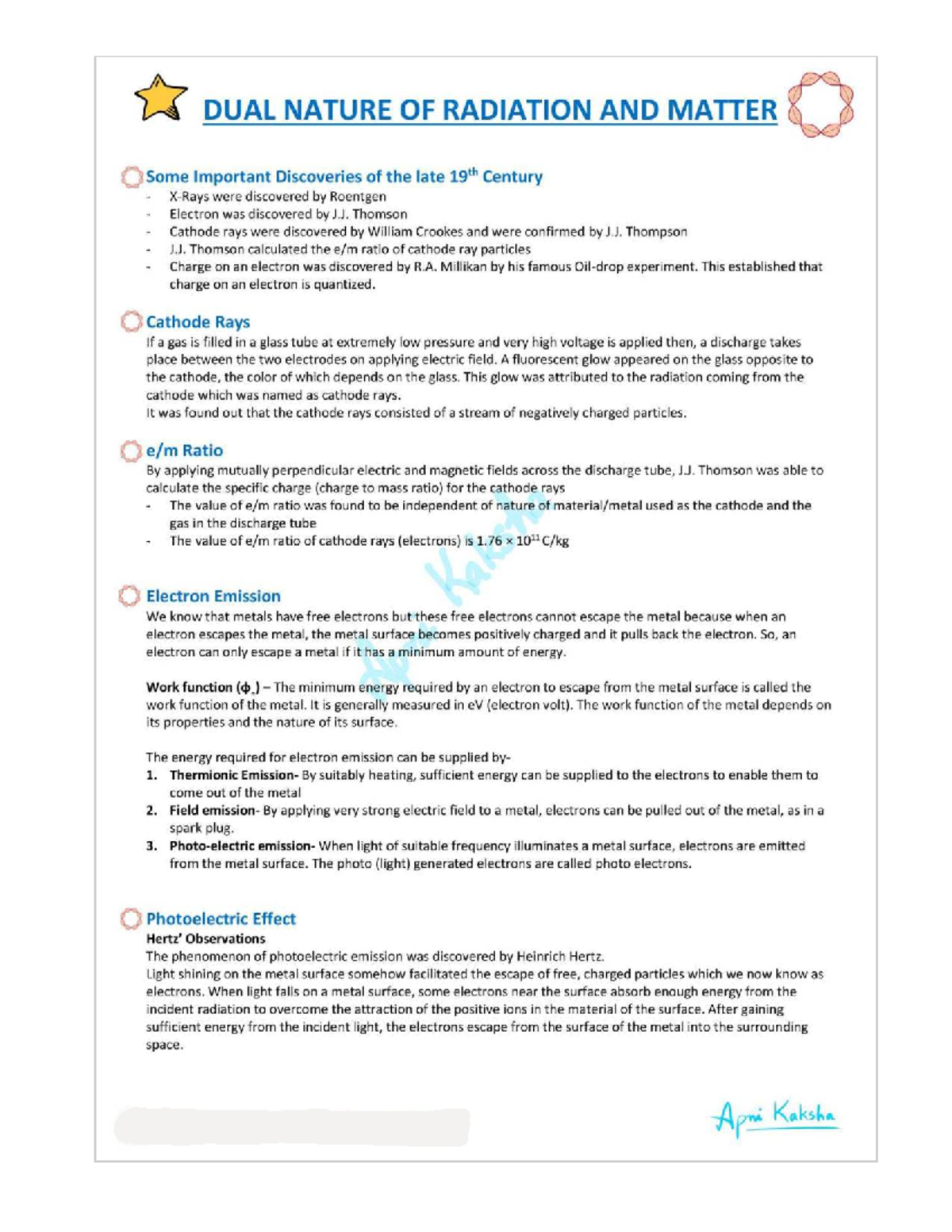 Dual Nature of Light - PYQ 2022 & 2023 Notes - Studocu