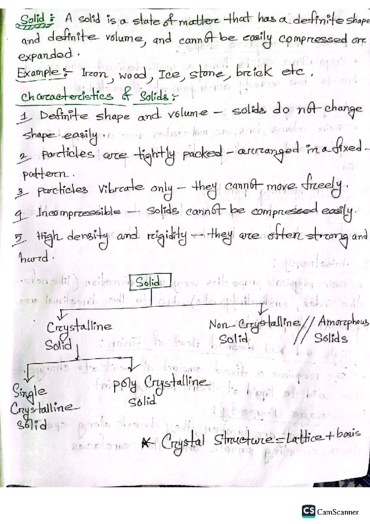 SSP 1 - Cold and Crystalline Solids: Properties and Examples - Studocu