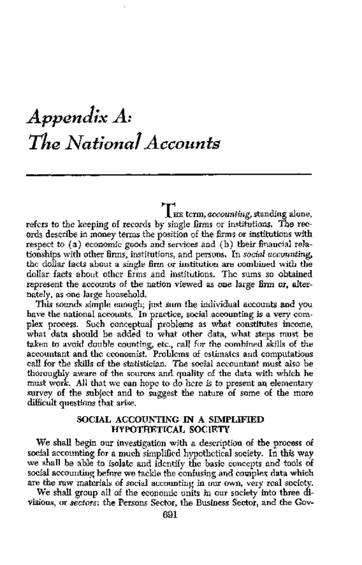Appendix A: National Accounts Overview in Intro to Economics (Part 354 ...