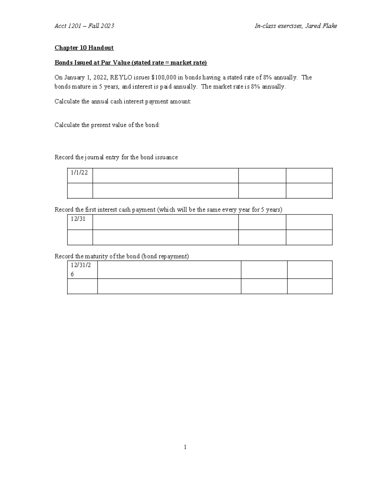 Acct1201 - In class exercise - Ch. 10 - 20231113 - Tagged - Chapter 10 ...