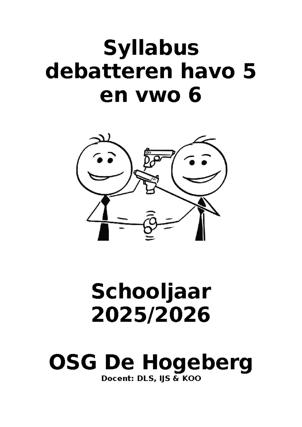 Syllabus Debatteren H5 en VWO 6 - Schooljaar 2025-26 - Studeersnel