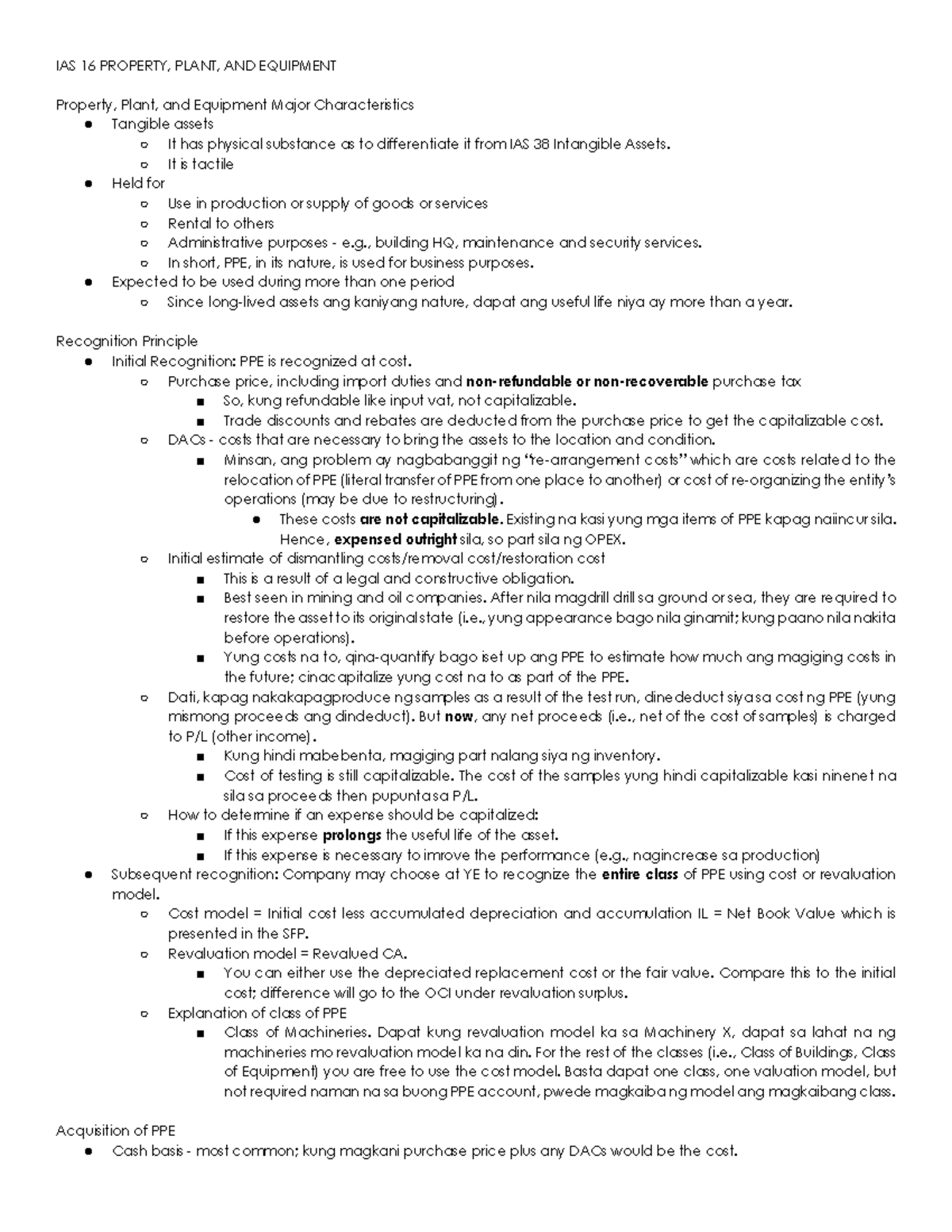 IAS 16: Property, Plant, and Equipment - Comprehensive Study Notes ...