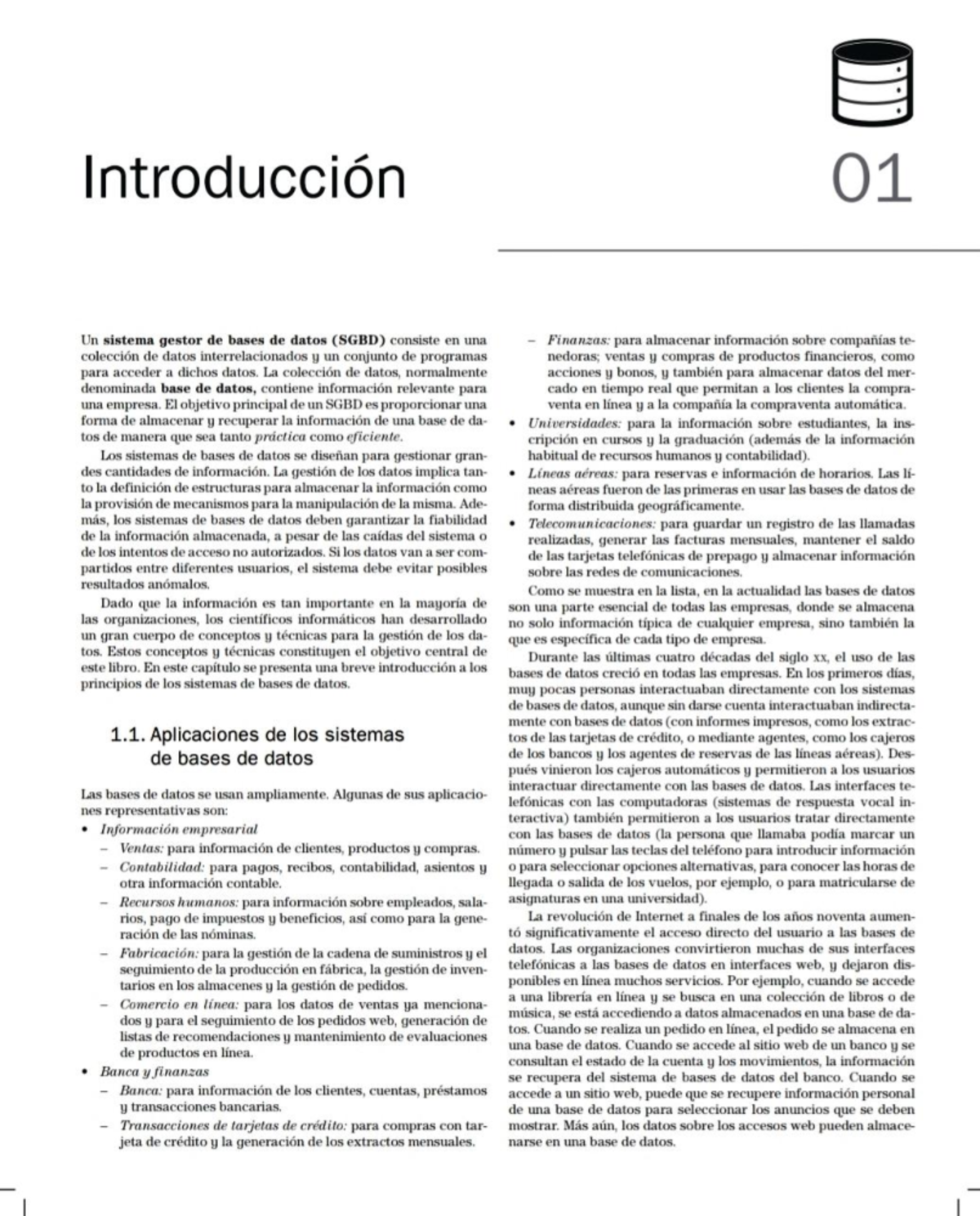01 Introducción a los Sistemas de Gestión de Bases de Datos (SGBD ...