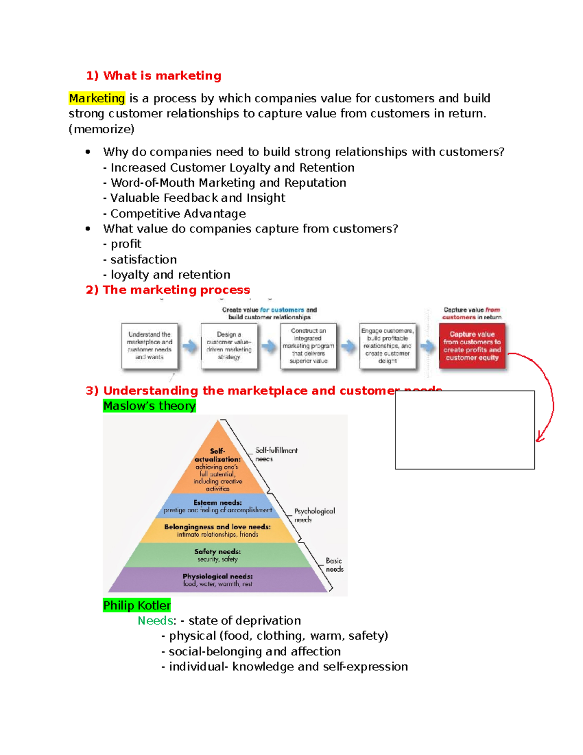 Chapter 1: Principles of Marketing (MKT 101) - Understanding Customer ...