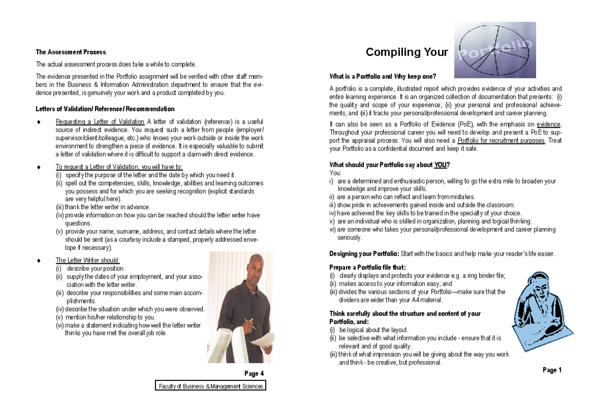 Assignment 1: Compiling Your Portfolio of Evidence - BIA - Studocu