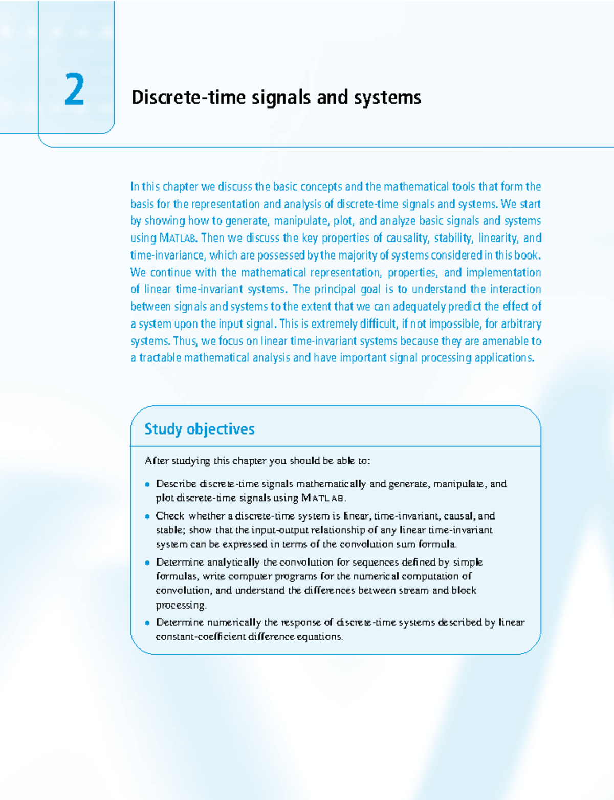 C2 - Signals and Systems: Concepts and MATLAB Applications - Studocu