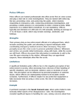 [Solved] strengths and weaknesses of police officers - Criminology ...