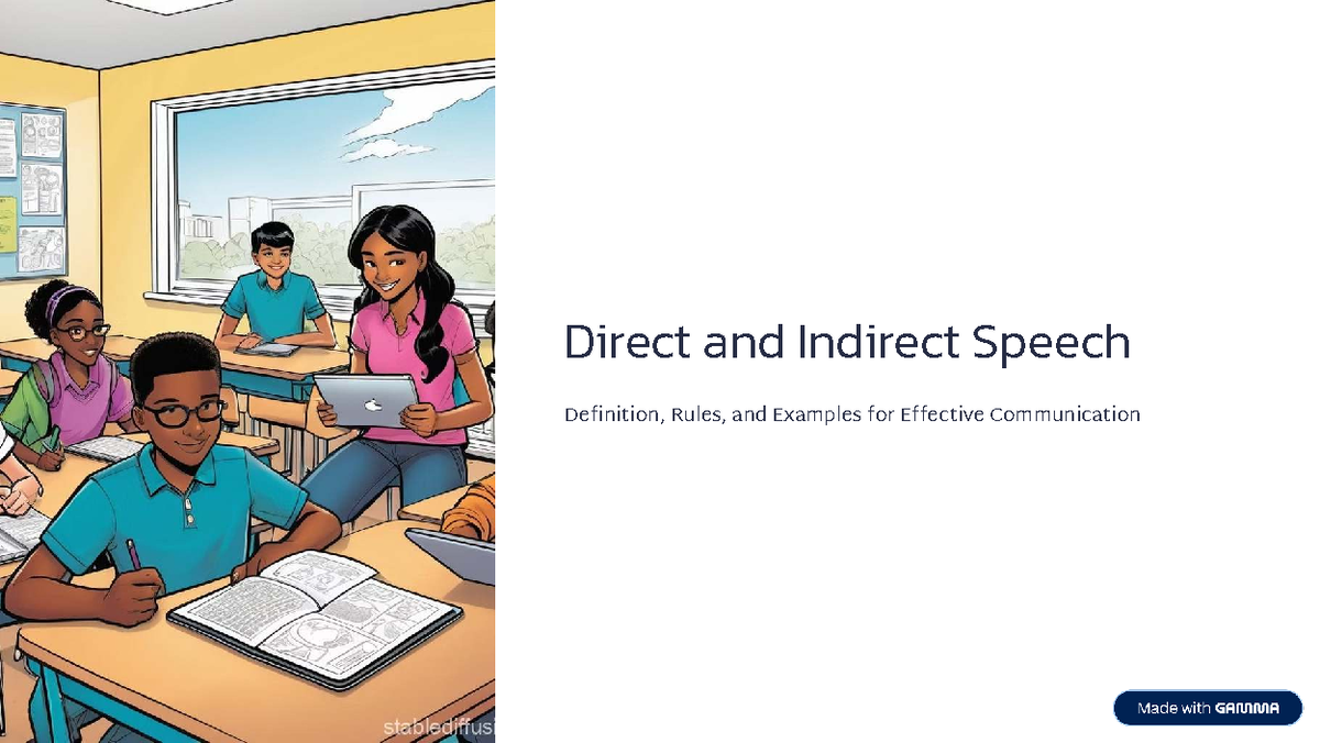 Direct and Indirect Speech: Definitions, Rules, and Examples - Studocu