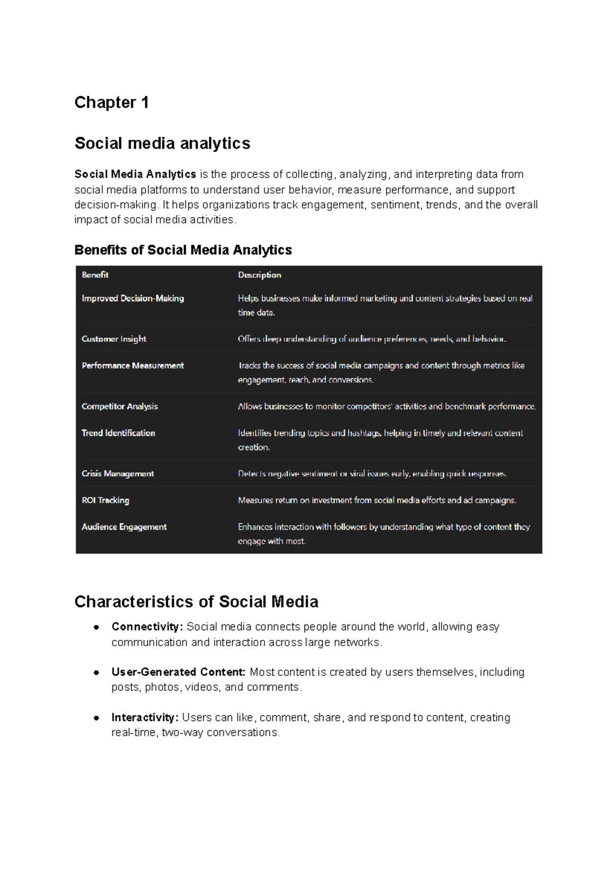 SMA 101: Chapter 1 - Social Media Analytics Overview and Insights - Studocu