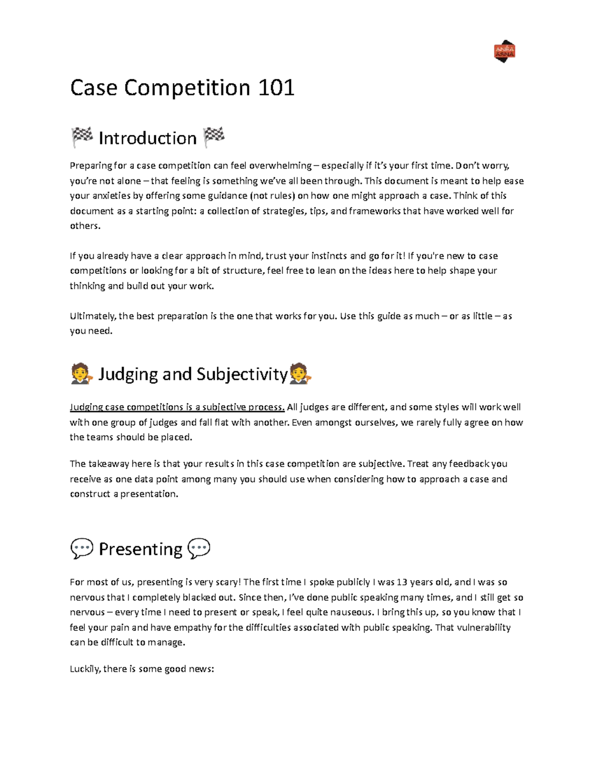 Case Competition 101: Strategies and Tips for Success - Studocu