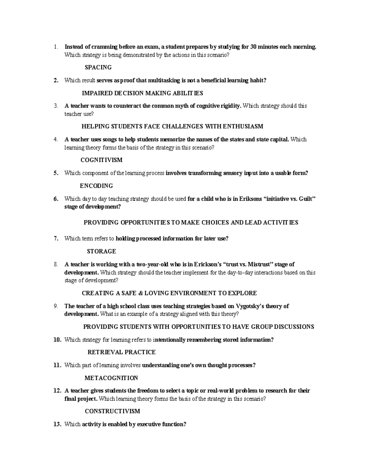 EDU 101: Effective Learning Strategies and Theories Explained - Studocu