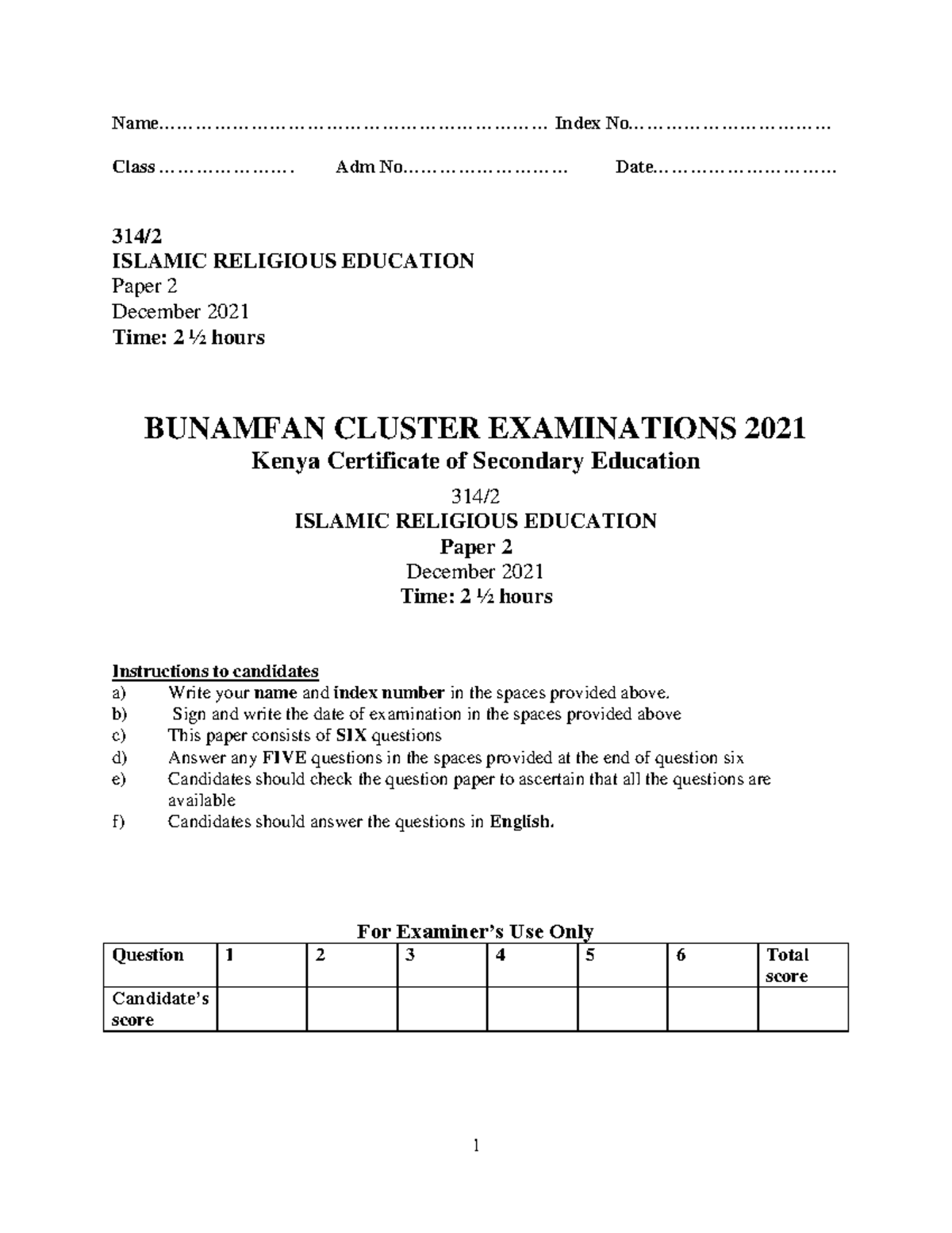 IRE Paper 2 Model Questions December 2021 - 314/2023004 - Studocu