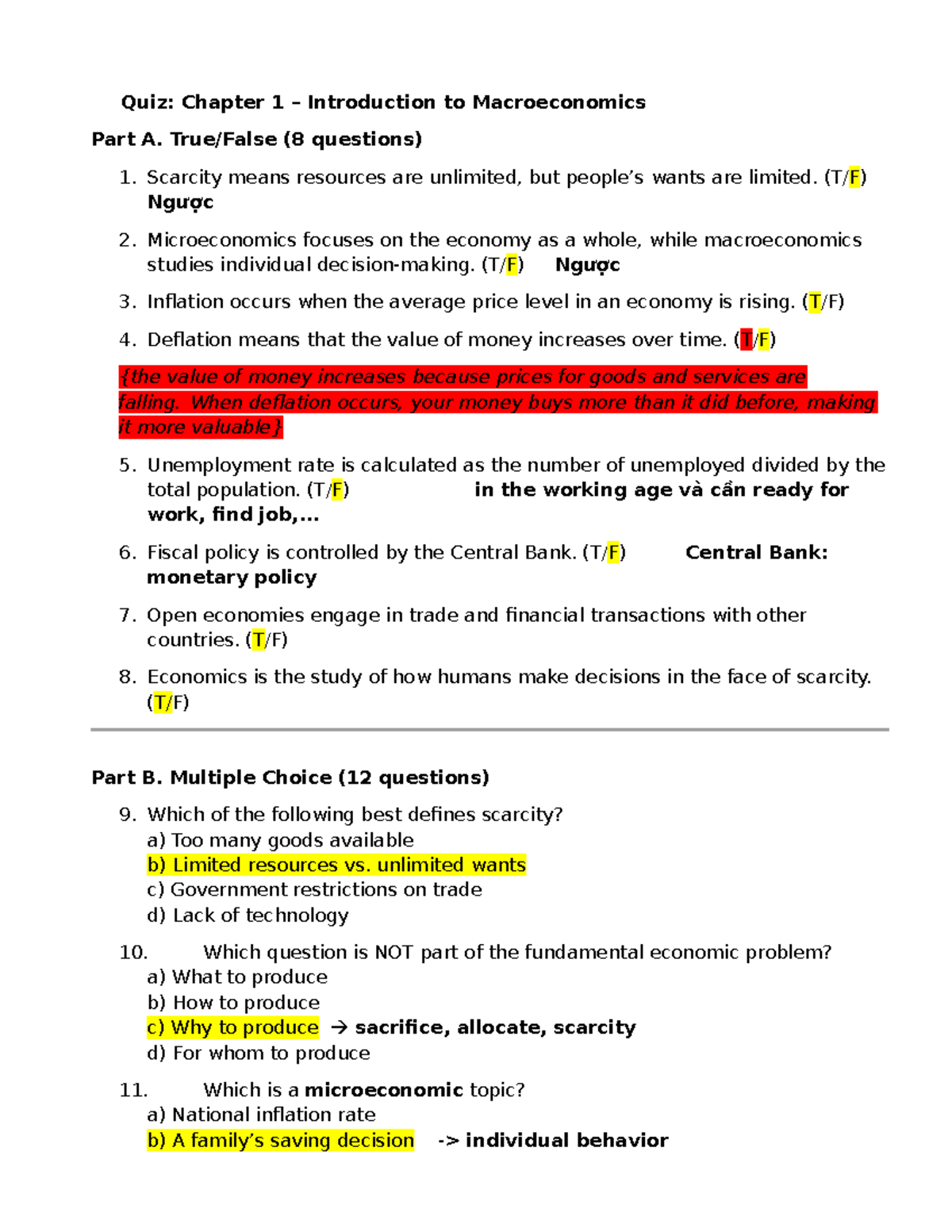 Quiz: Chapter 1 Introduction to Macroeconomics (EVF 101) - Studocu