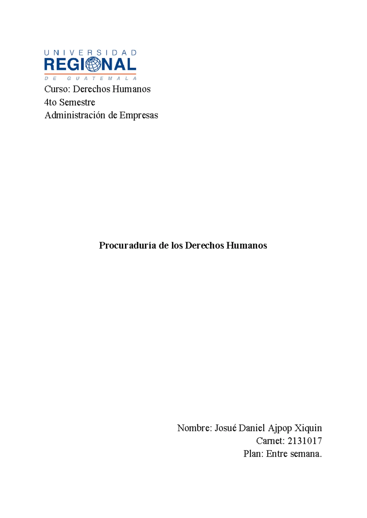Derechos Humanos en Guatemala: Informe de la ONU - 4to Semestre - Studocu