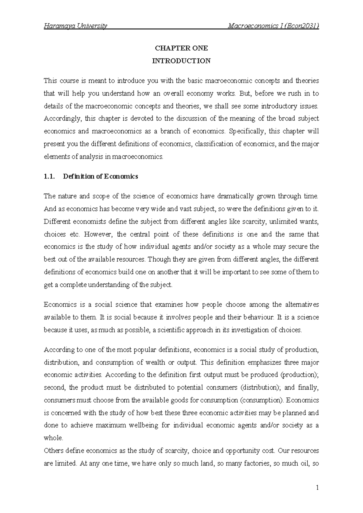Macroeconomics I - Introduction to Key Concepts and Theories - Studocu