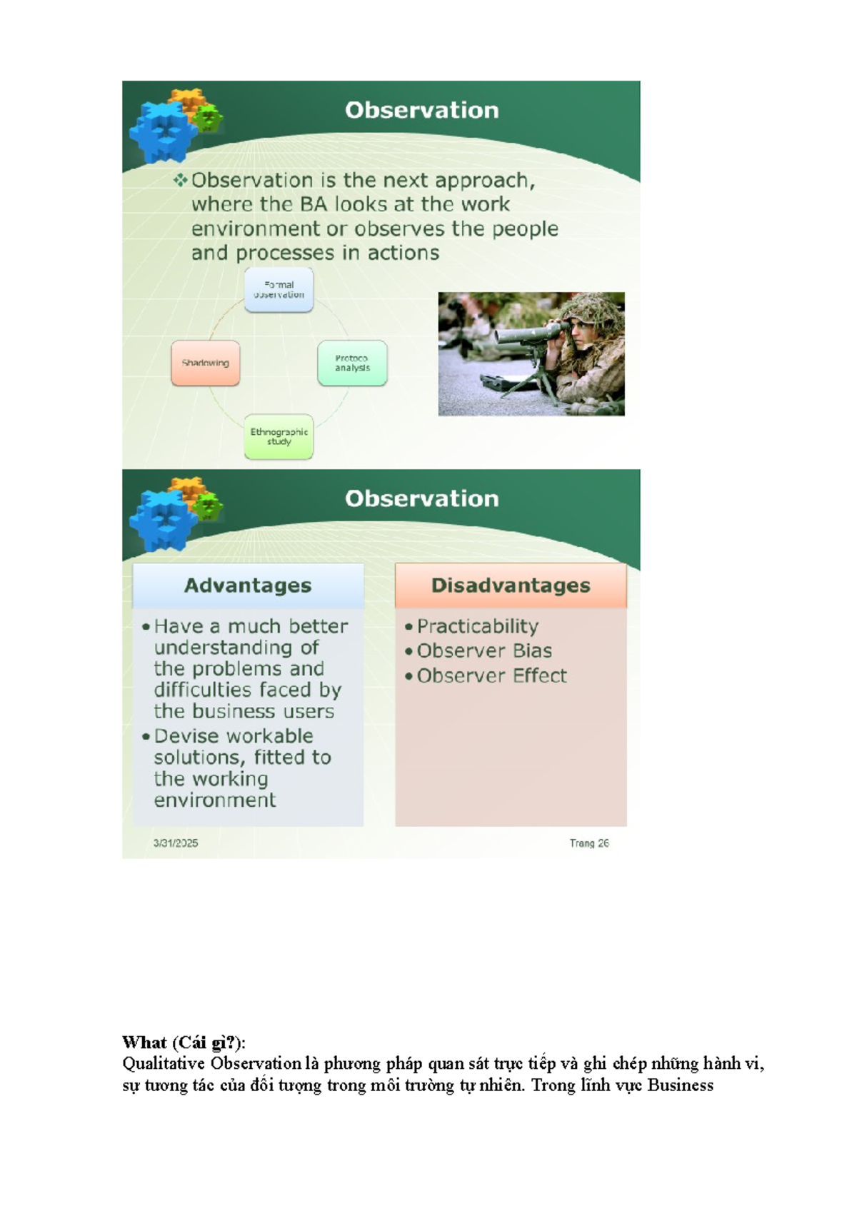 Qualitative observation in business analysis: methods and insights ...