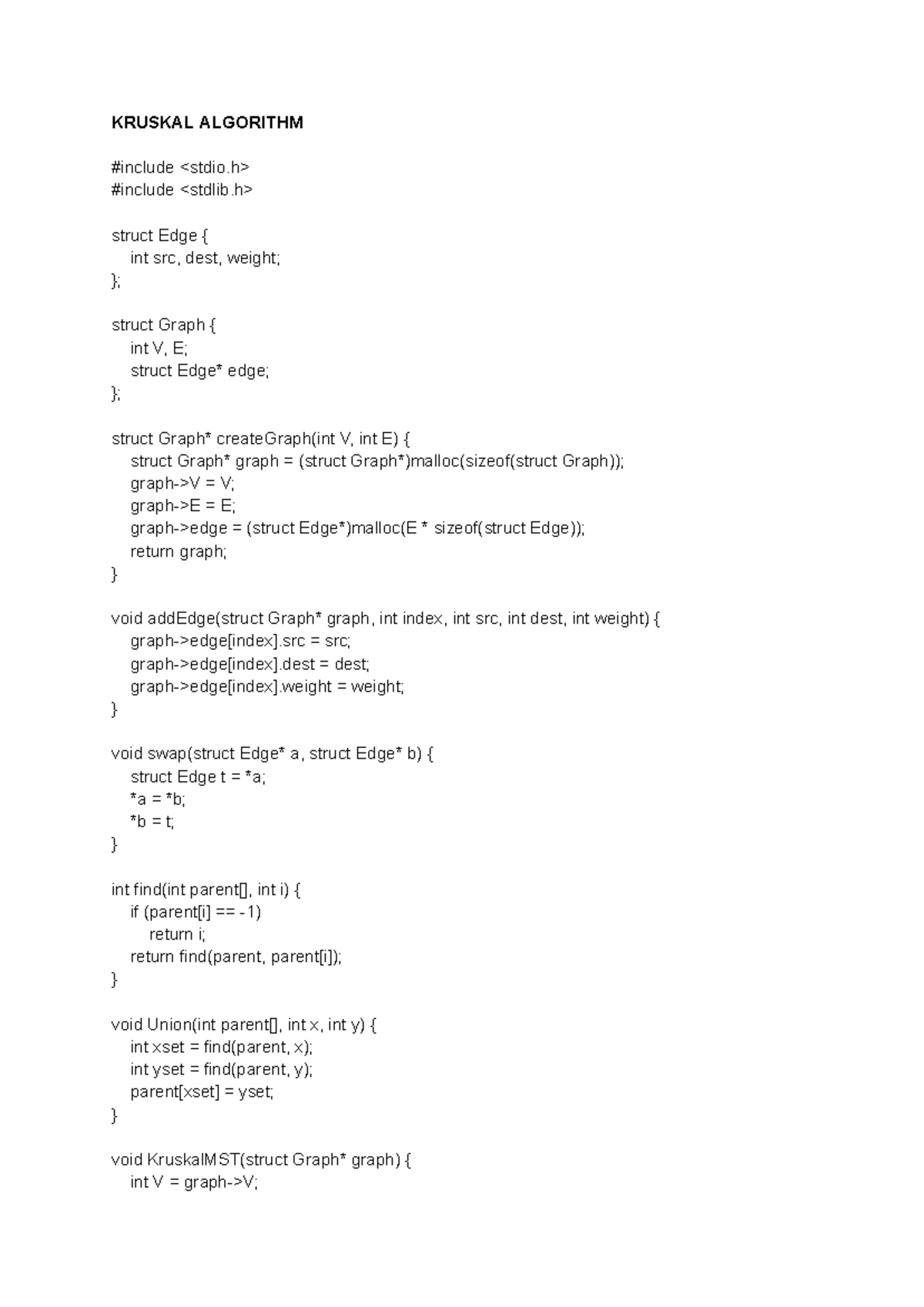 Algorithms Lab: Key Topics and Code Samples in C Programming - Studocu