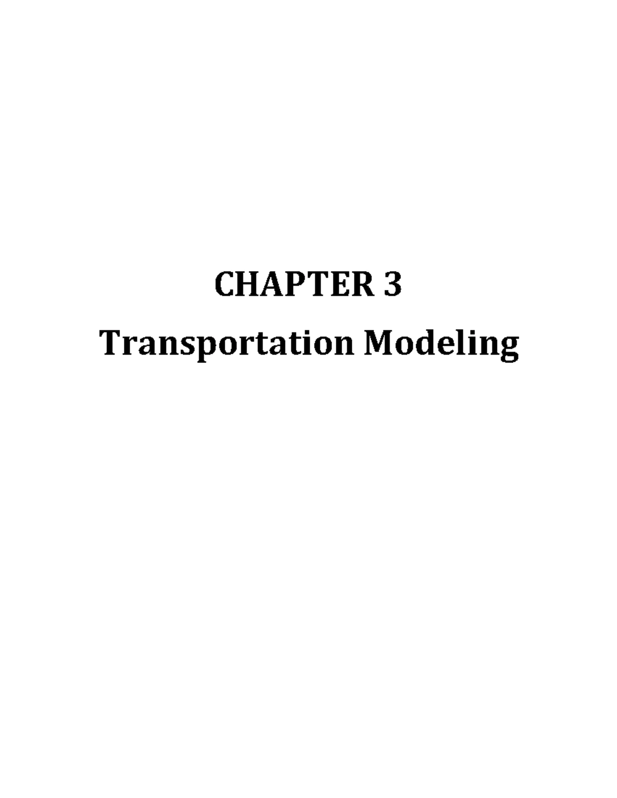 Chapter 1 (TP&M) - Introduction to Transportation Engineering - Studocu