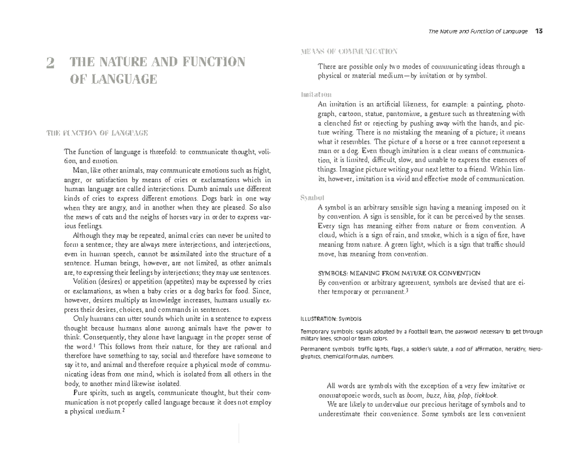 The Nature and Function of Language: An Analytical Exploration (ENG 2 ...