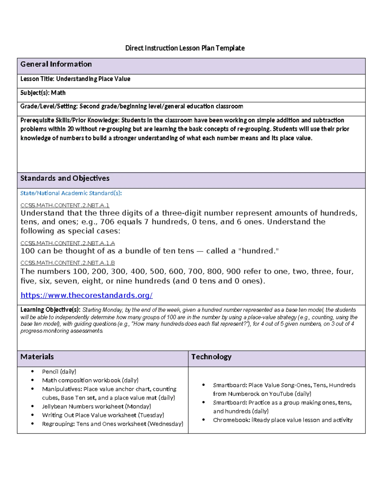 D237 Math Lesson Plan: Understanding Money for 2nd Grade - Studocu