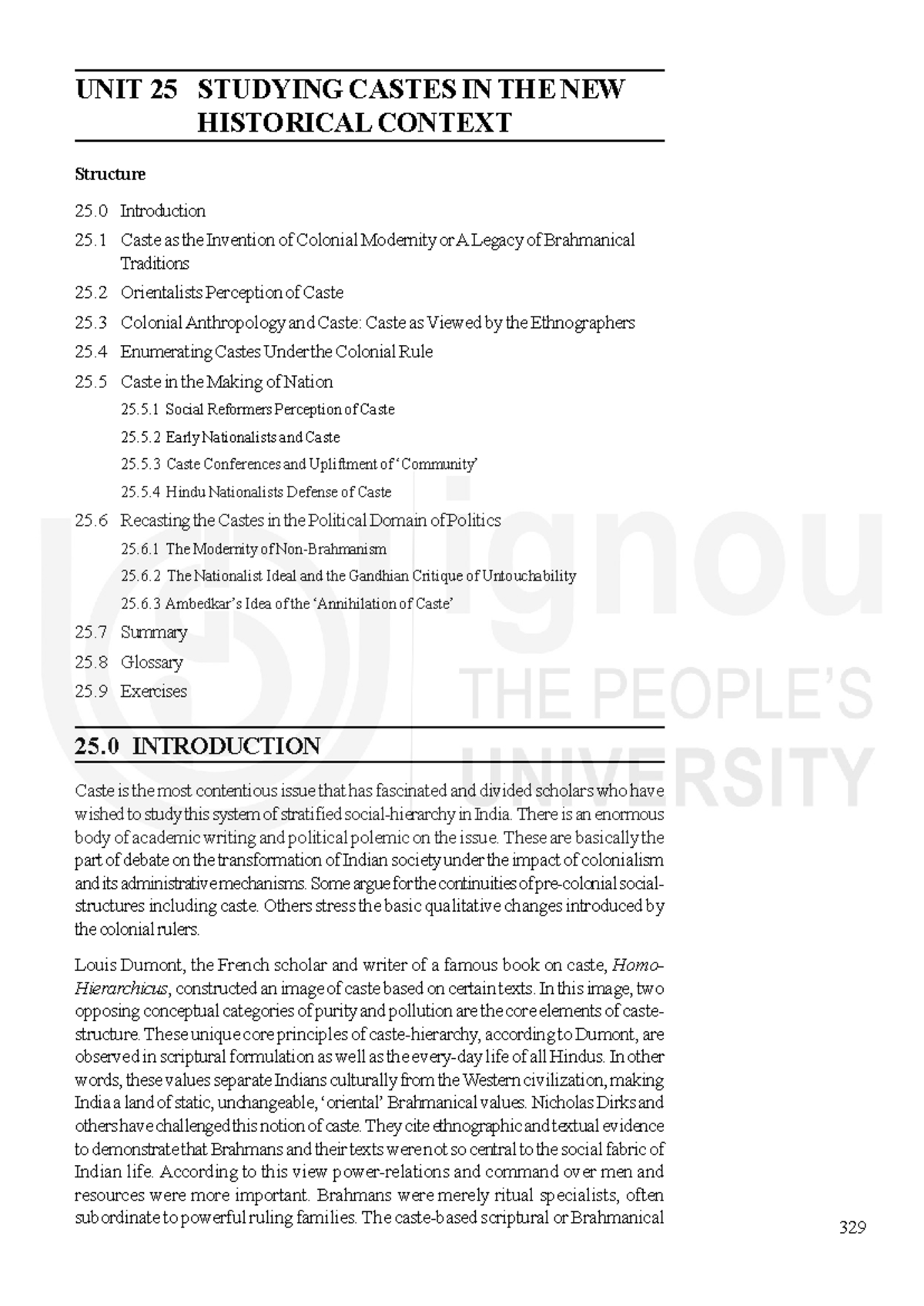 UNIT 25: CASTE STUDIES IN COLONIAL AND MODERN INDIA CONTEXT - Studocu