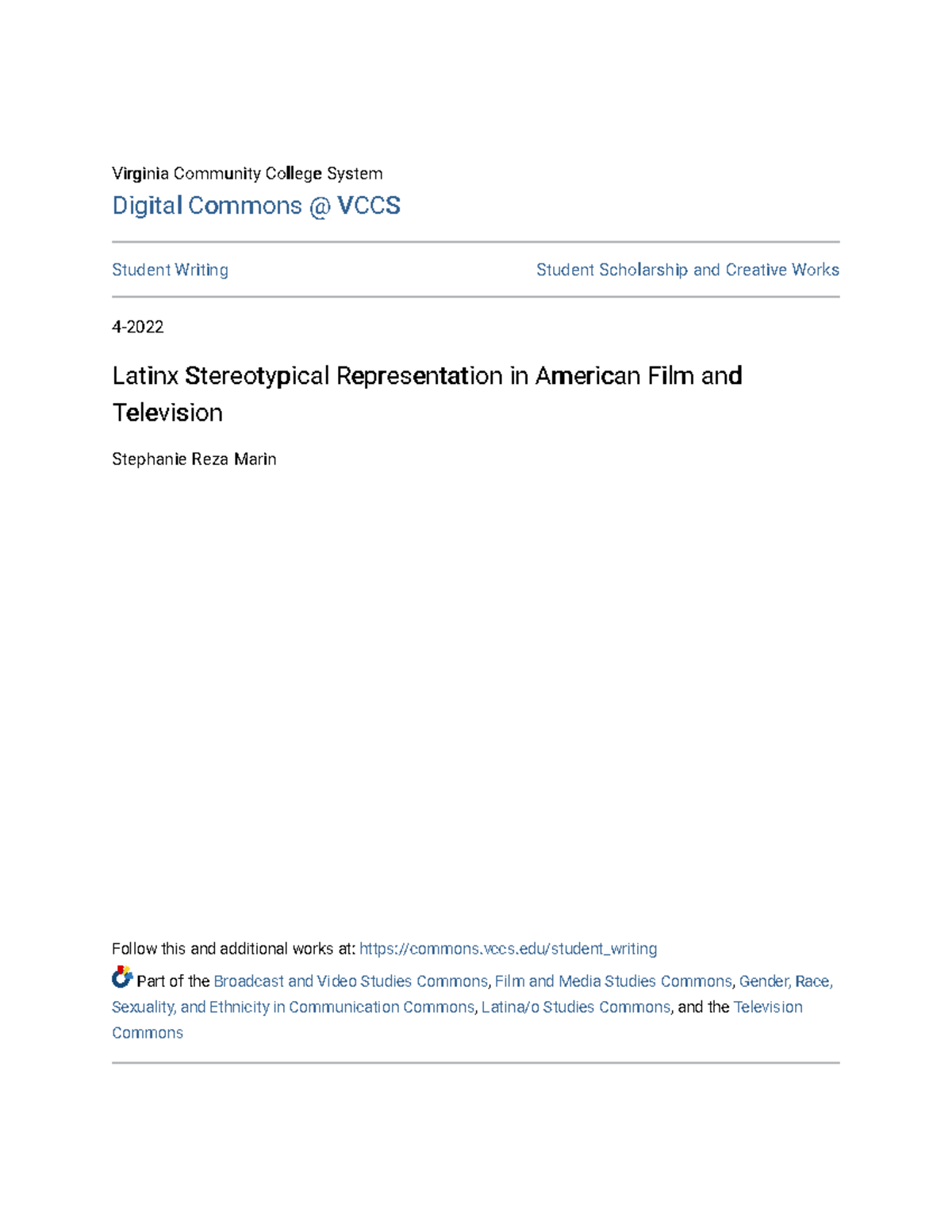 Latinx Stereotypical Representation in American Film and Televisi ...
