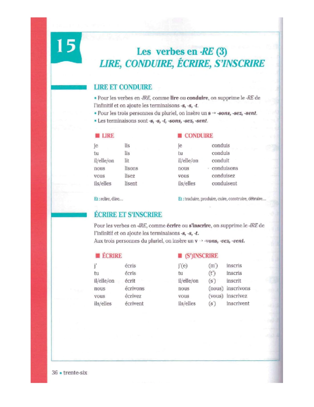 Conjugaison des verbes en -IR et -RE : Pages 28-35 - Studocu
