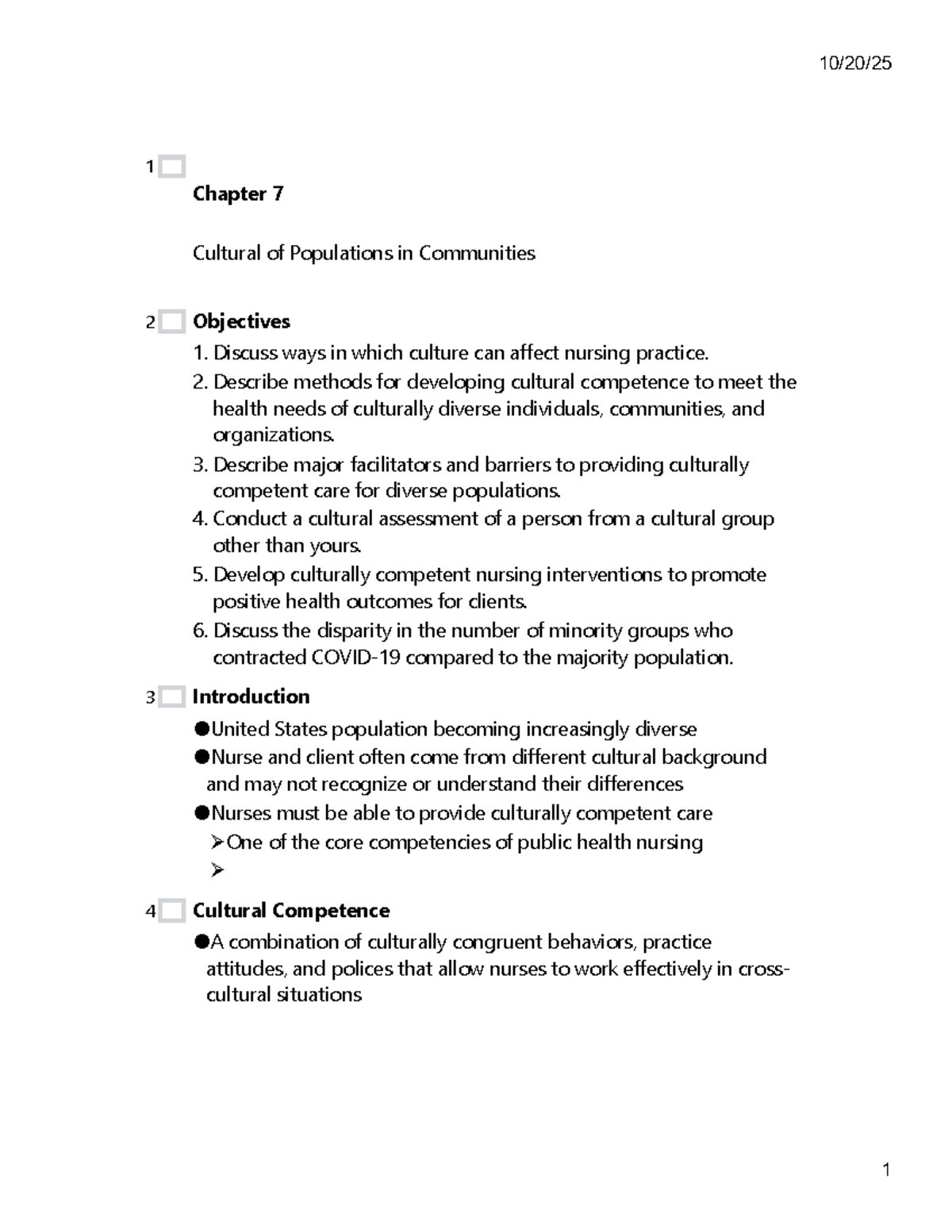 Chapter 007: Cultural Competence in Nursing Practice and Community ...