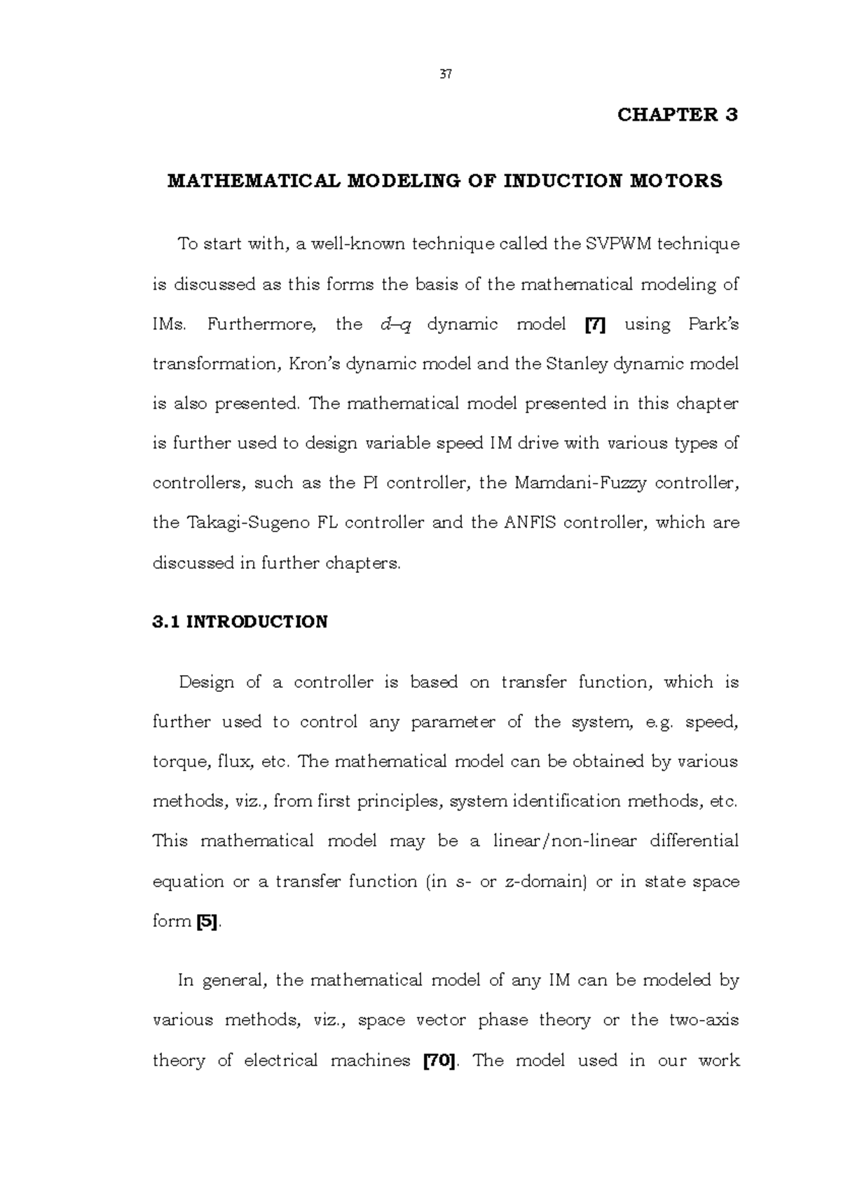 12 chapter 3 - process - CHAPTER 3 MATHEMATICAL MODELING OF INDUCTION ...